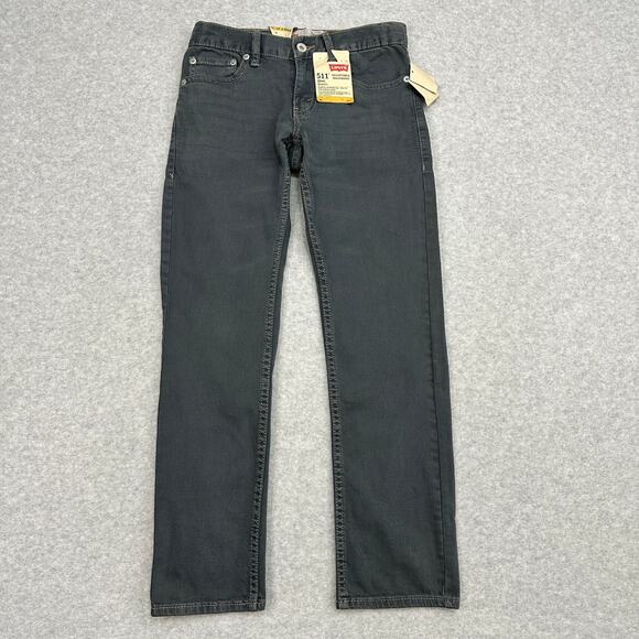 Levi's 511 Jeans Boys 10 Reg (25x25) Gray Slim Fit Adjustable Waist Tapered Leg - Picture 1 of 13